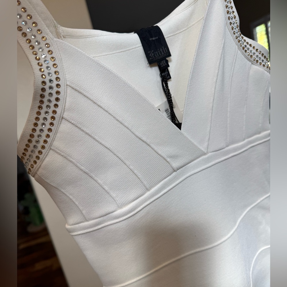 Faith Connexion Cream Studded Mini Dress